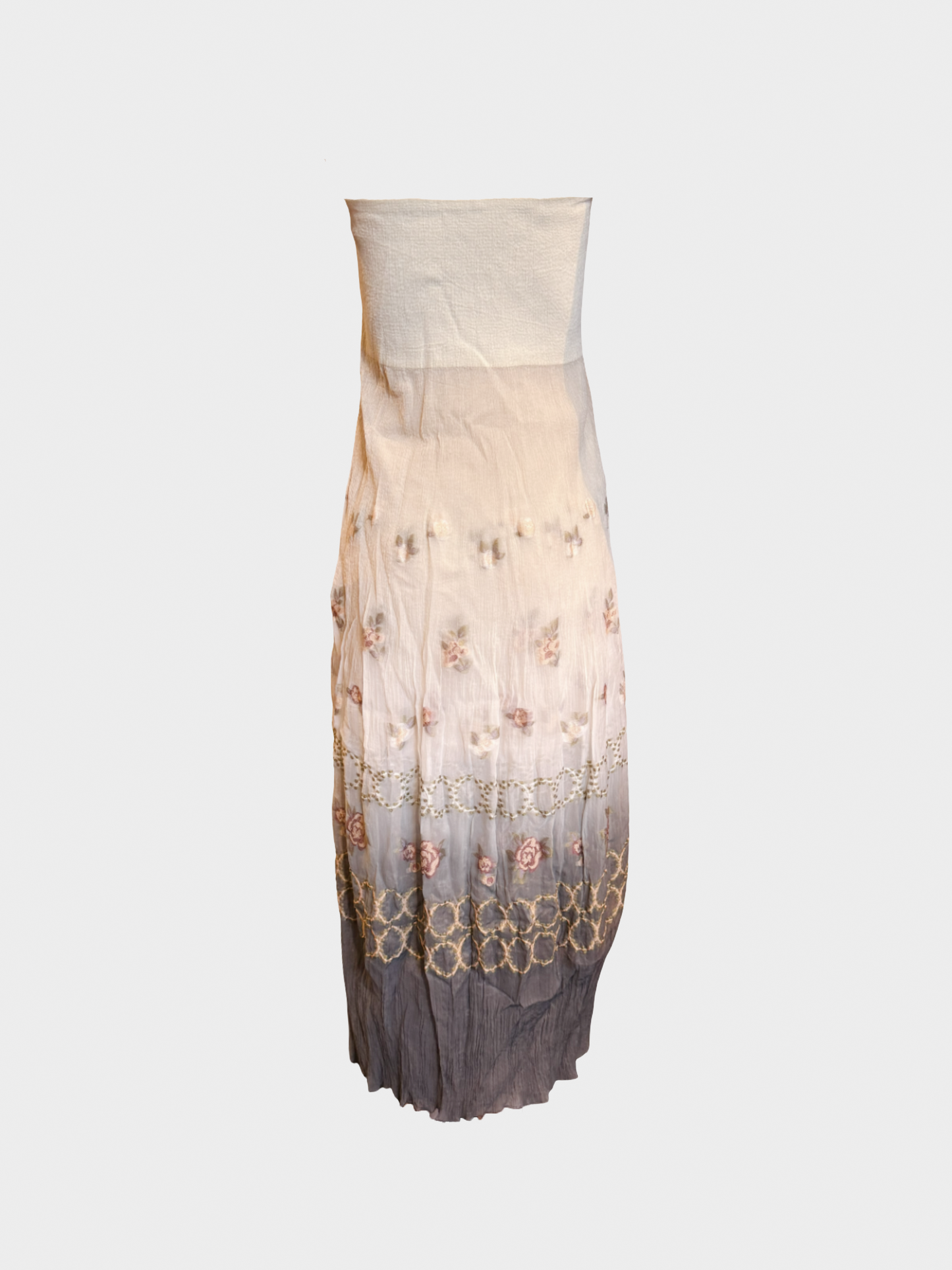 Giorgio Armani 2000s Tiered Beige Maxi Skirt