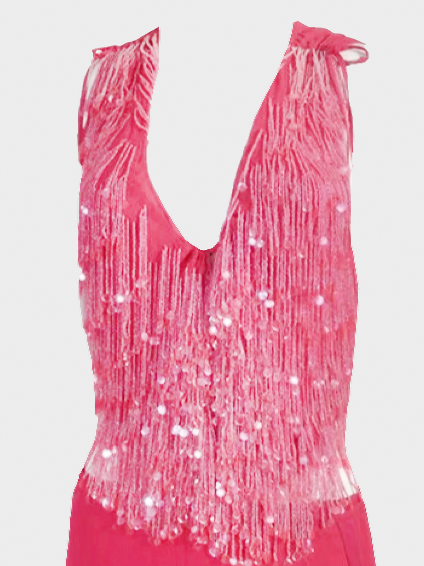 Armani SS 2002 Pink Beaded Top and Chiffon Skirt Set