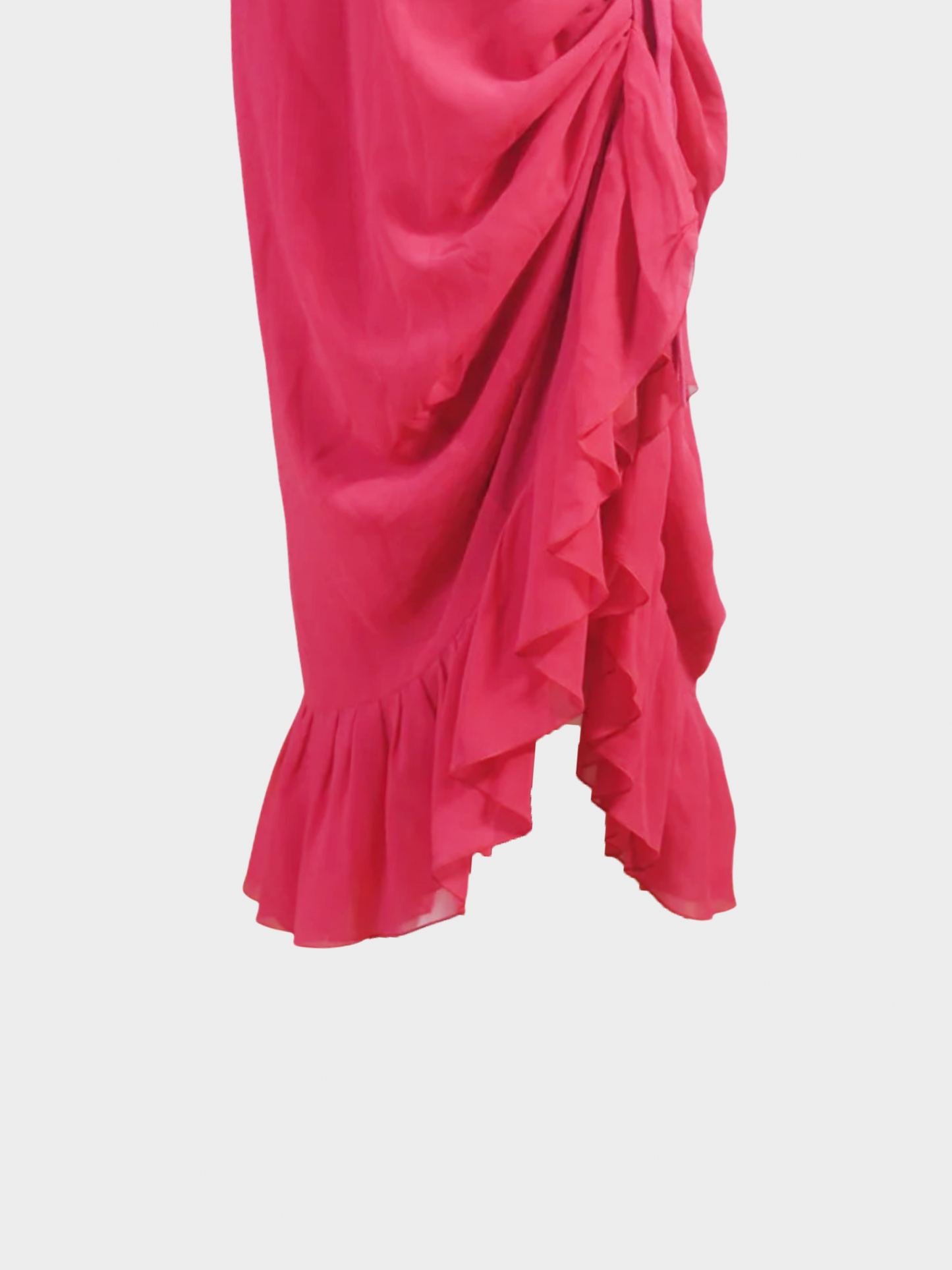 Armani SS 2002 Pink Beaded Top and Chiffon Skirt Set