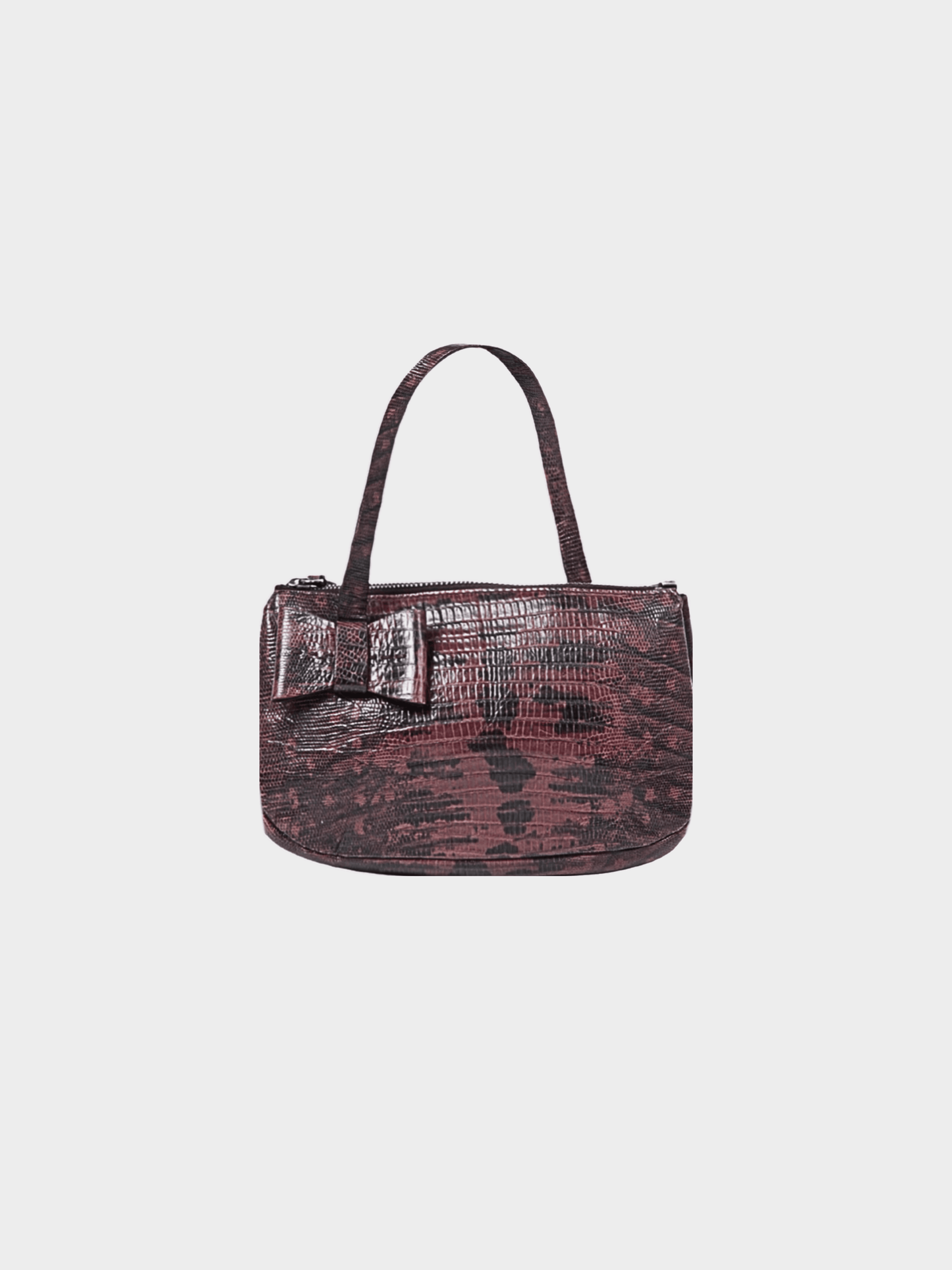 Miu Miu SS 2000 Burgundy Croc Mini Leather Bag