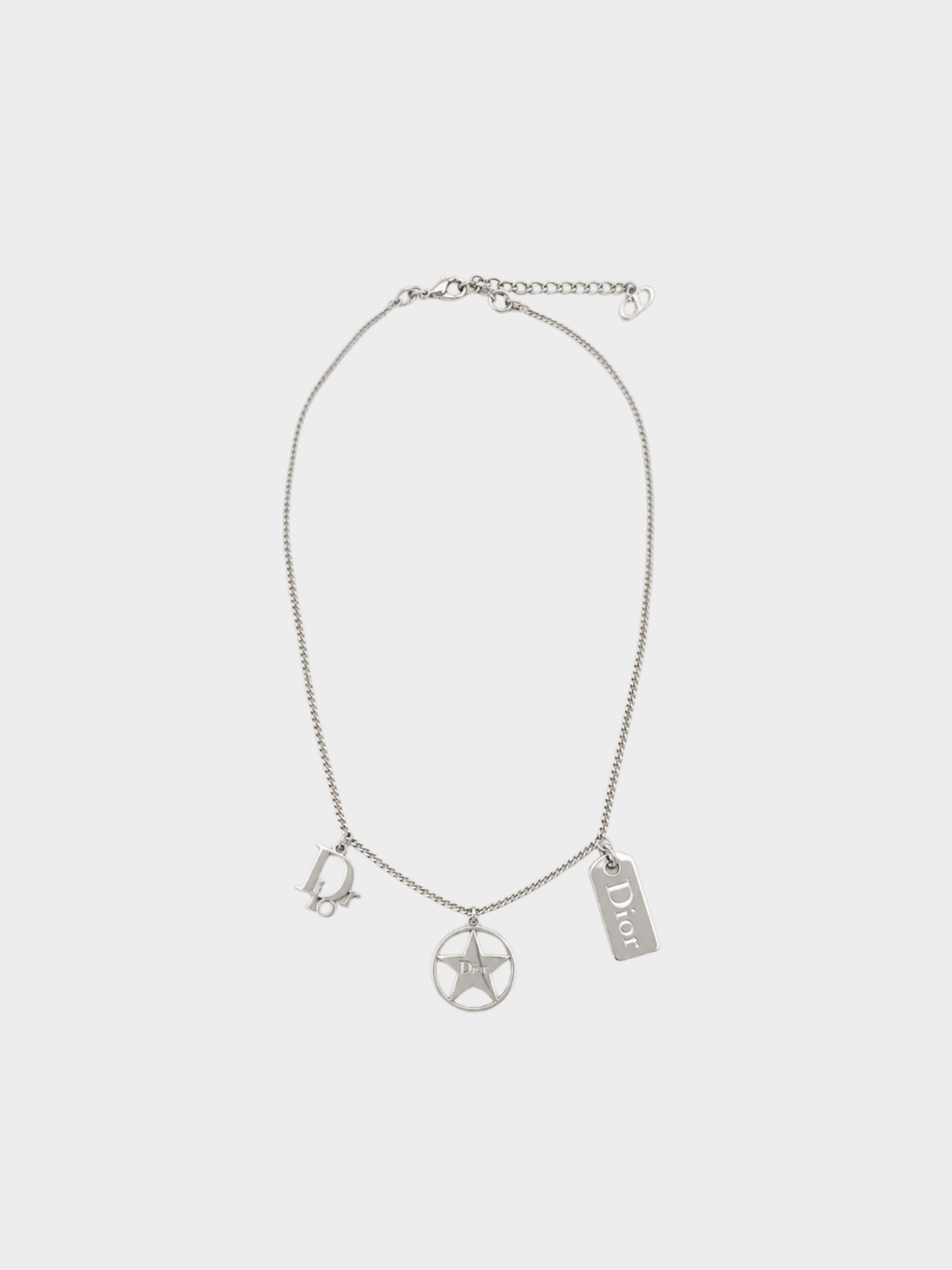 Christian Dior 2000s Star Logo Charm Necklace