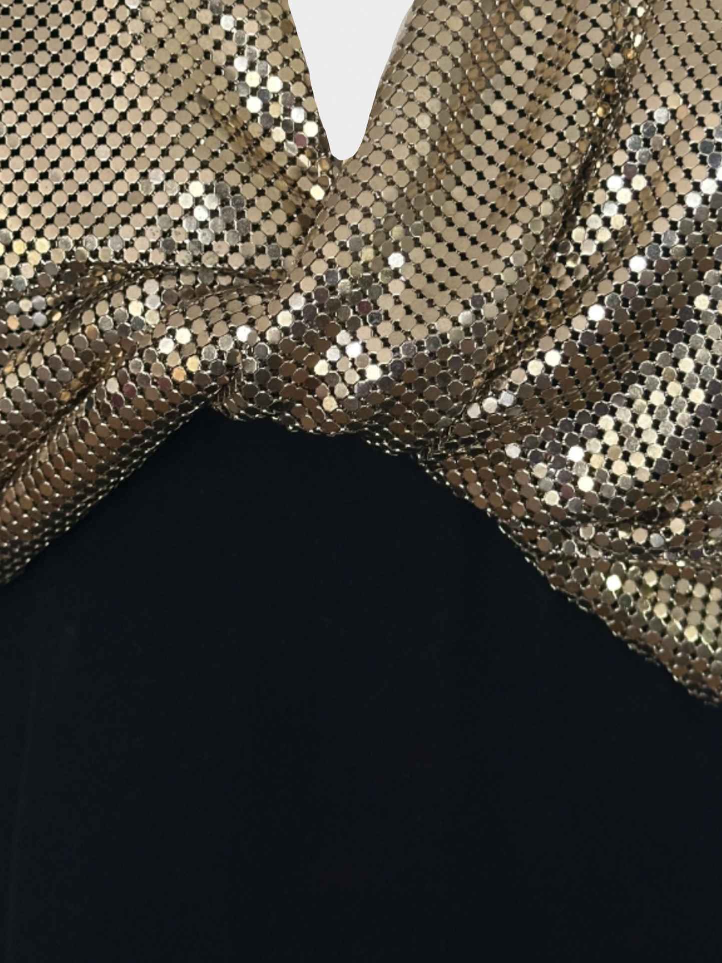 Loris Azzaro FW 1972 Gold and Black Metal Dress
