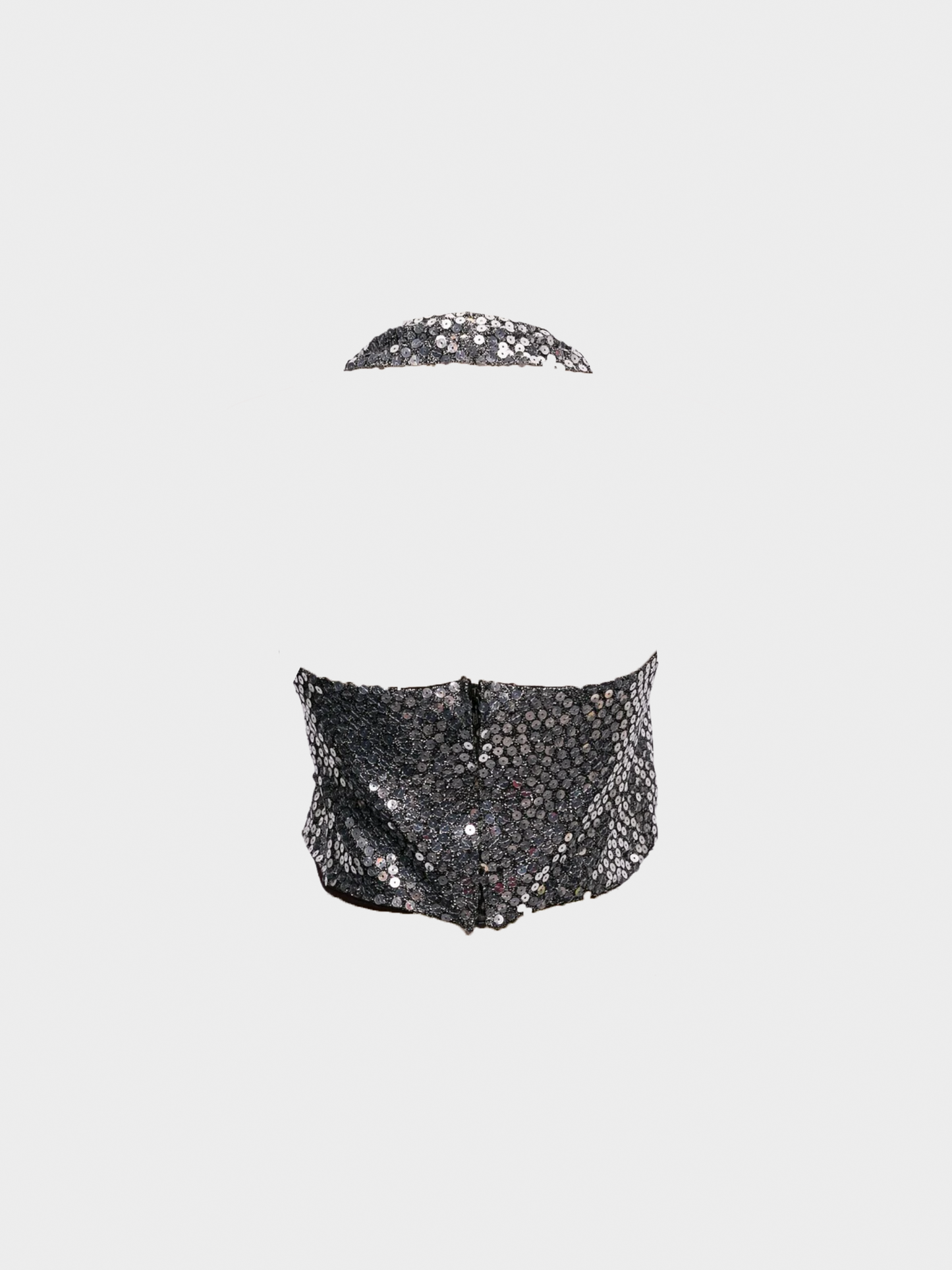 Azzaro 1990s Silver Sequins Top