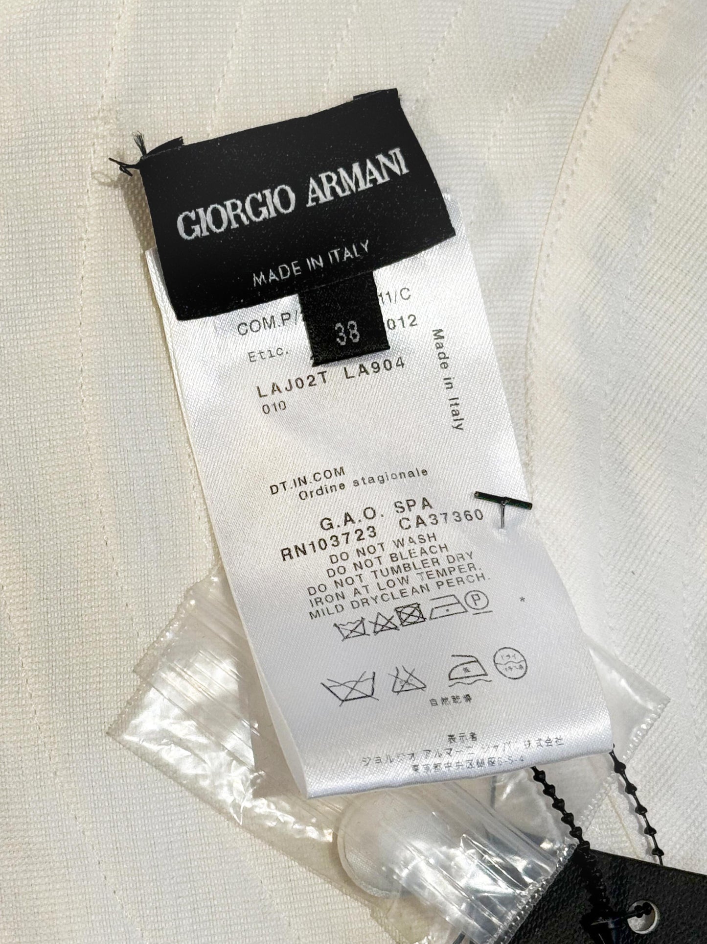 Armani 2000s White Mesh Bolero Top