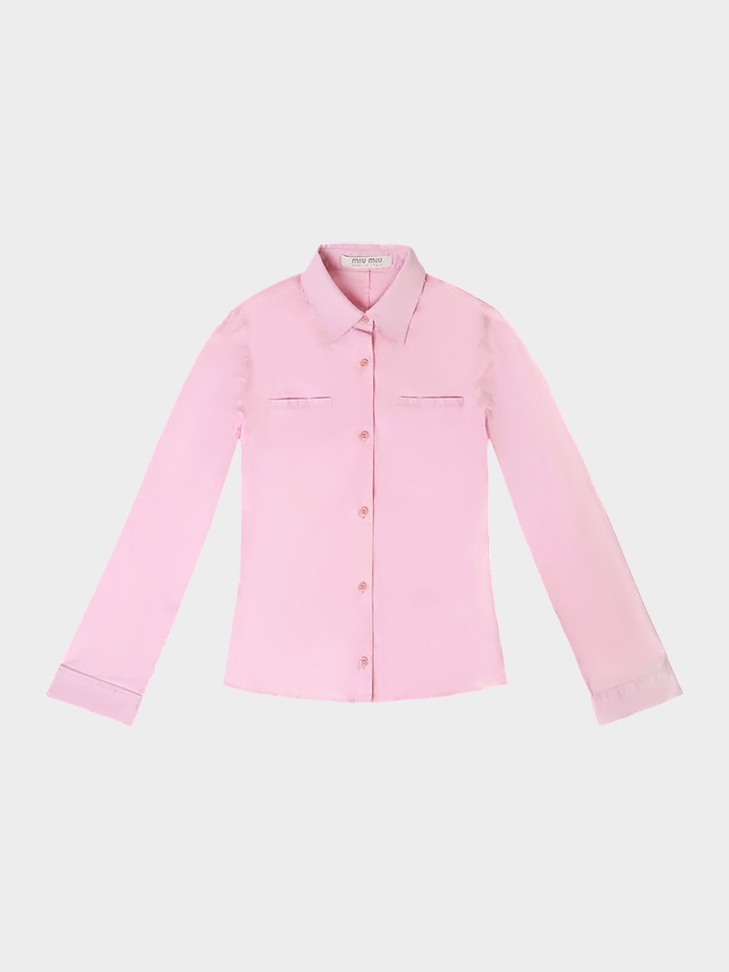 Miu Miu SS 2000 Runway Pink Classic Collar Shirt