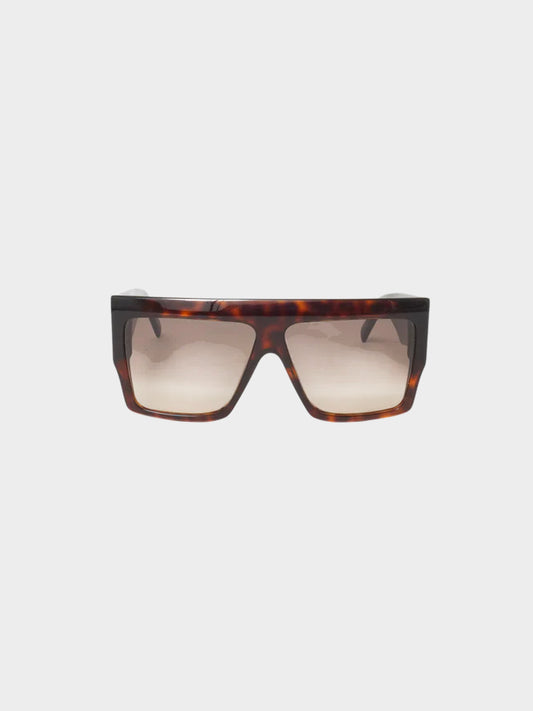 Celine 2020s Tortoiseshell Oversized Square Sunglasses