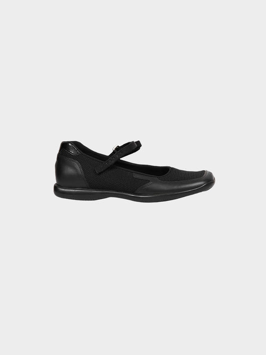 Prada Sport SS2000 Black Mesh and Leather Sandals