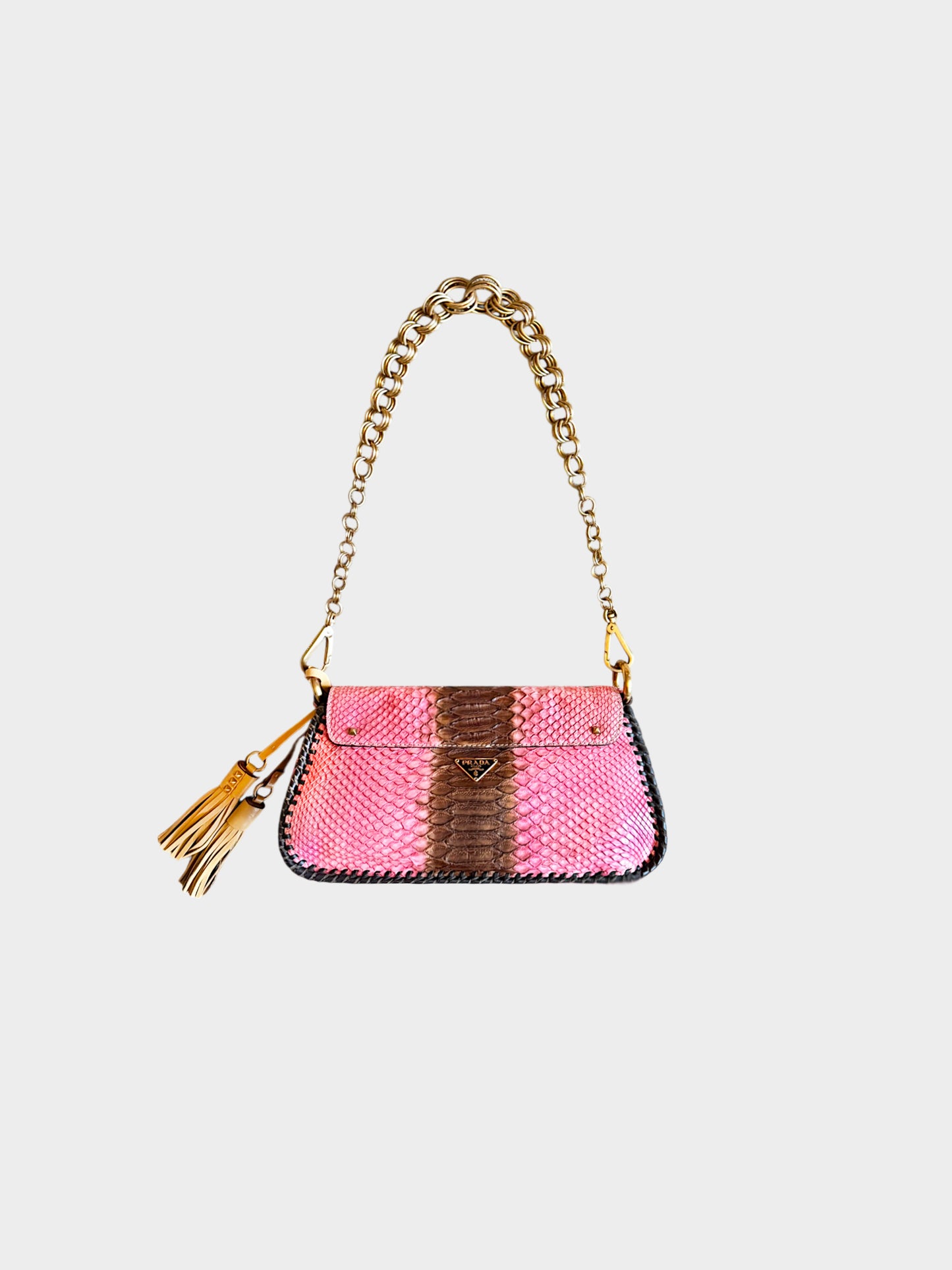Prada 2004 Pink Python Leather Bag