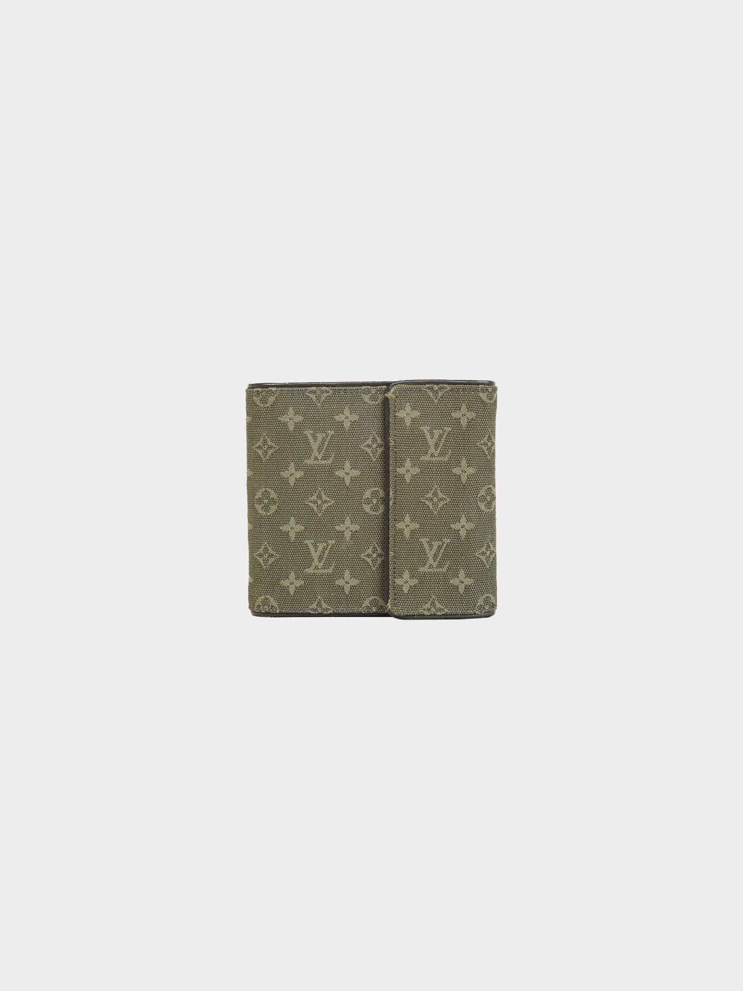 Louis Vuitton 2003 Khaki Mini Lin Canvas Tri-fold Wallet
