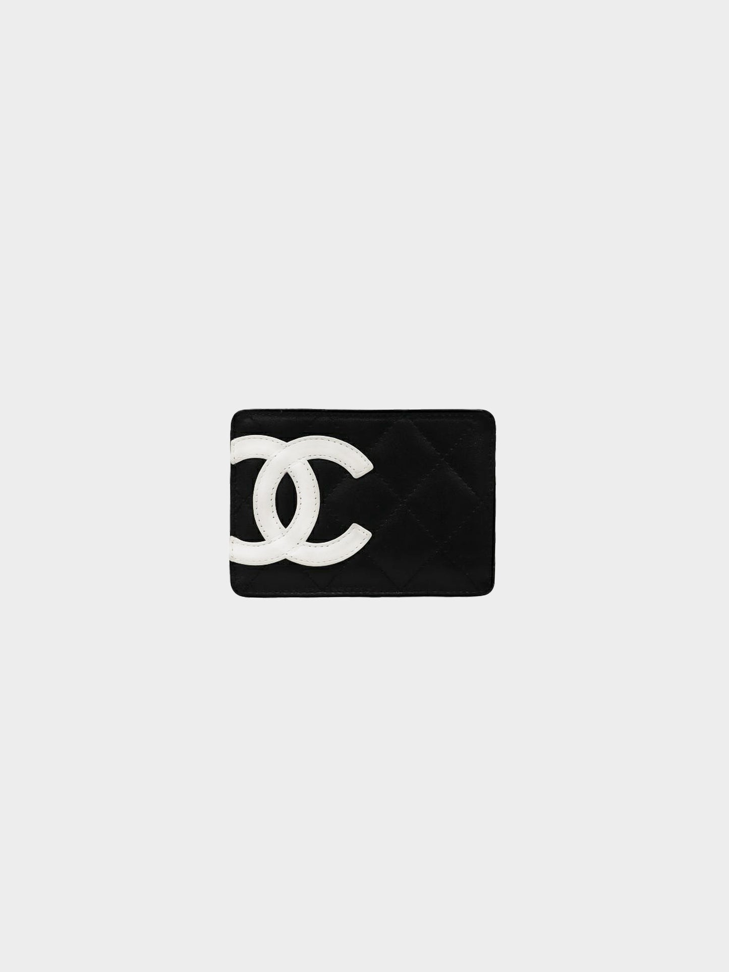Chanel 2005 Black Quilted Cambon Card Case