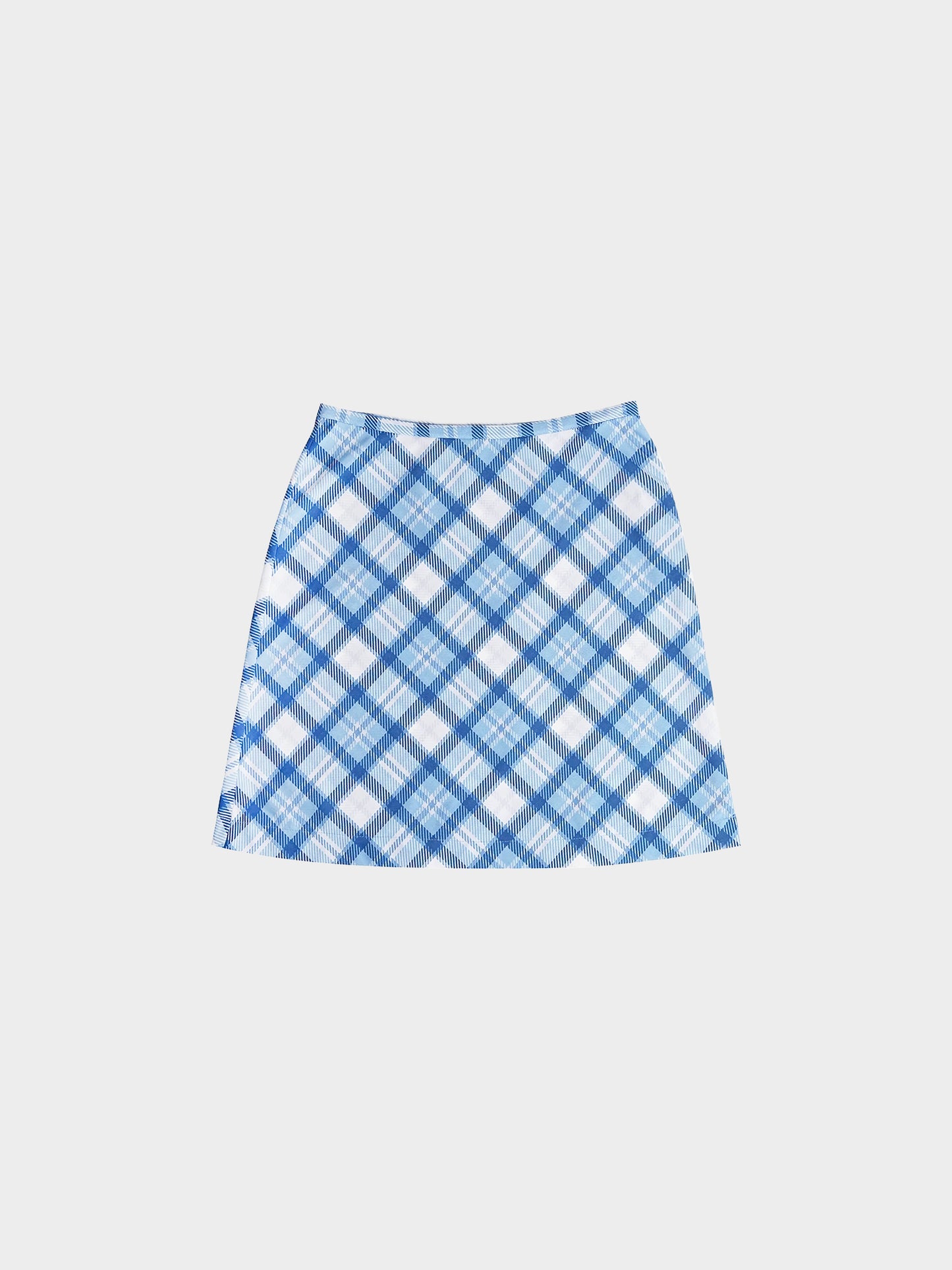 Miu Miu SS 1996 Blue Plaid Skirt