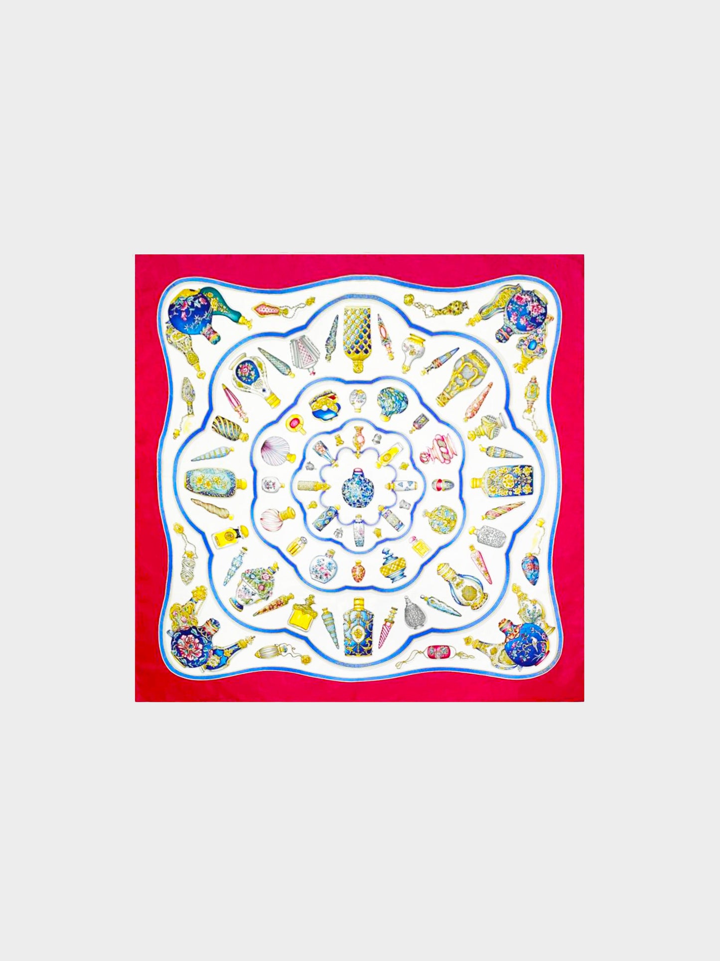 Hermes 1988 Qu'Import Le Flacon Silk Scarf