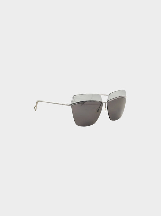 Christian Dior 2015 Mottled Metal Mirror Sunglasses