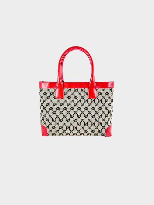 Gucci 2000s GG Monogram Canvas Tote Bag