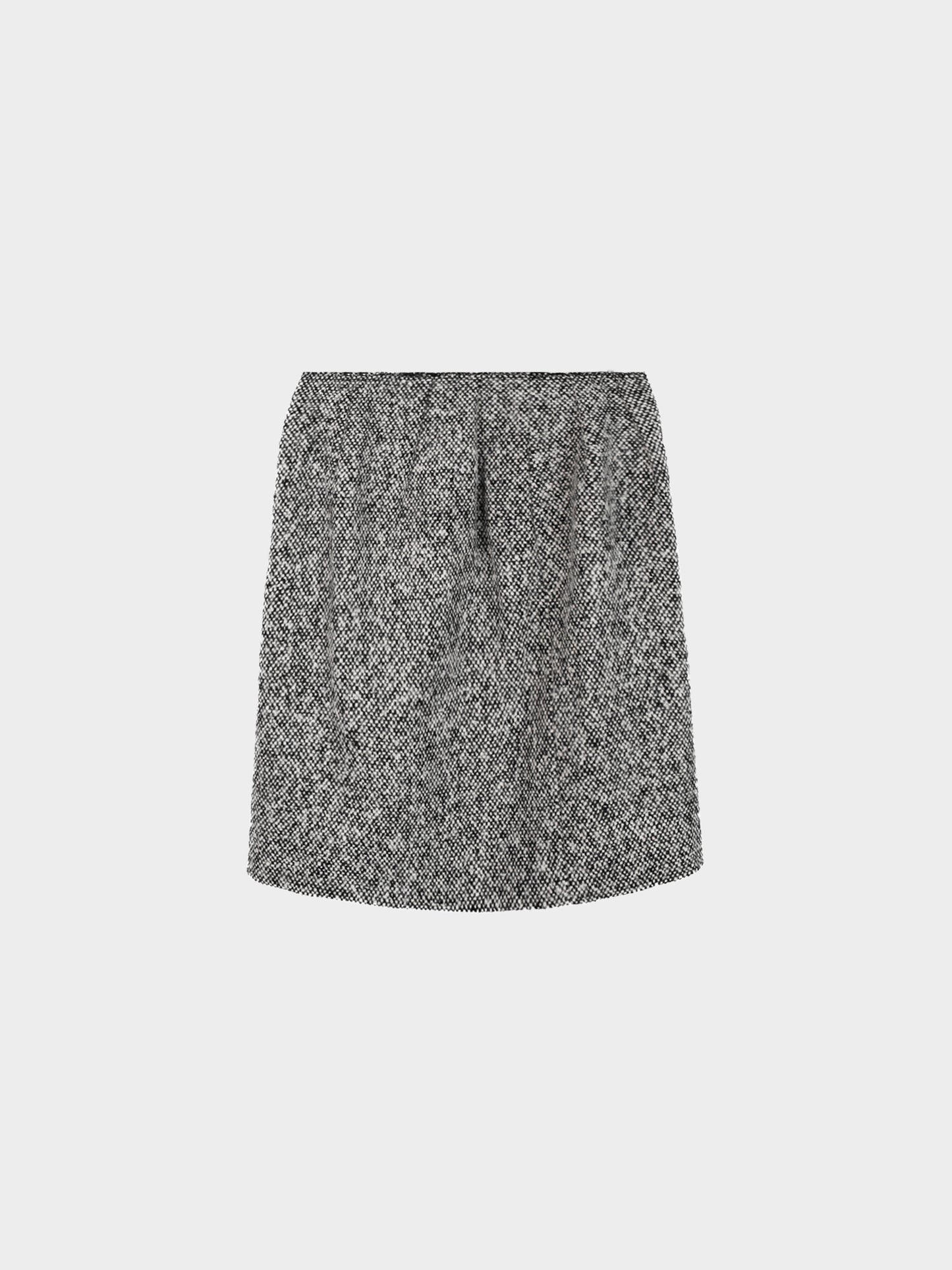 Miu Miu 2000s Mottled Wool Tweed Wrap Skirt