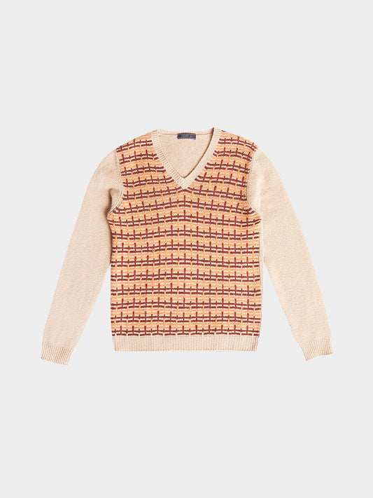 Prada FW 2005 Men's Beige Knitted Cashmere Sweater