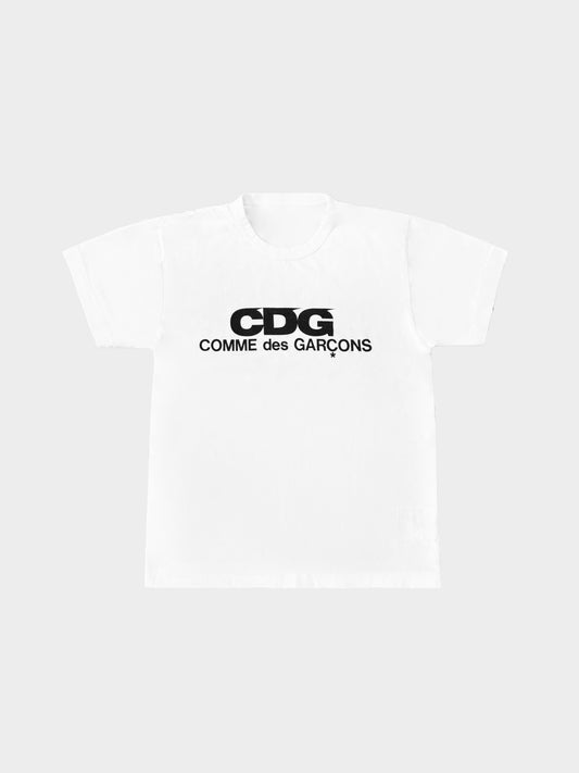 Comme des Garçons 2010s White Logo Print T-shirt