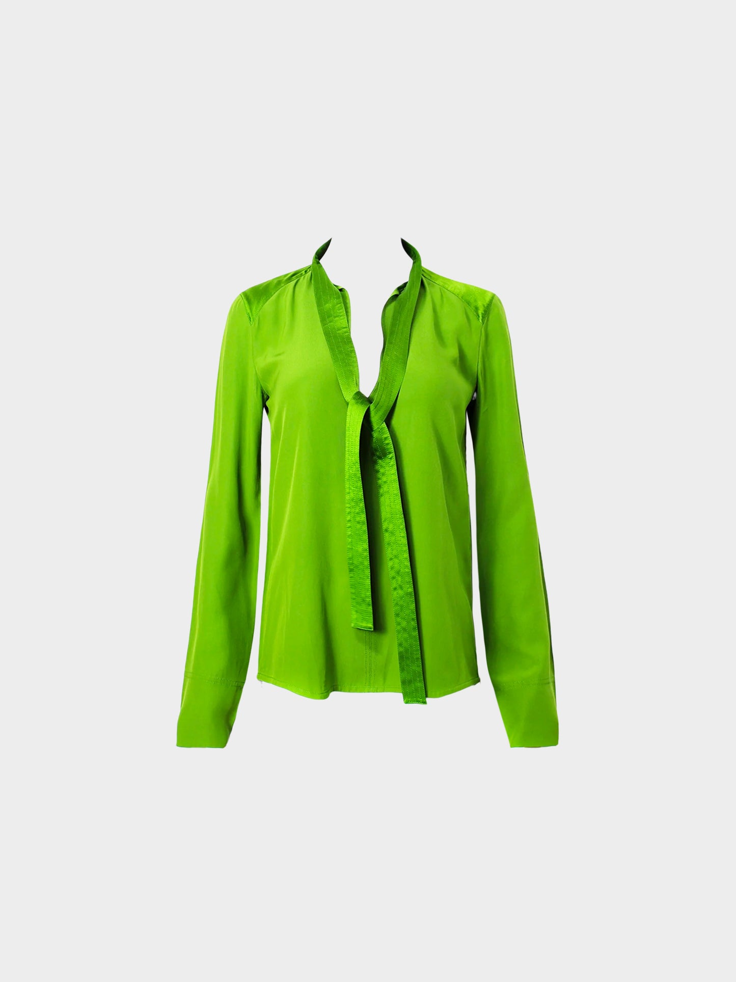Celine by Phoebe Philo SS 2018 Green Silk Shirt