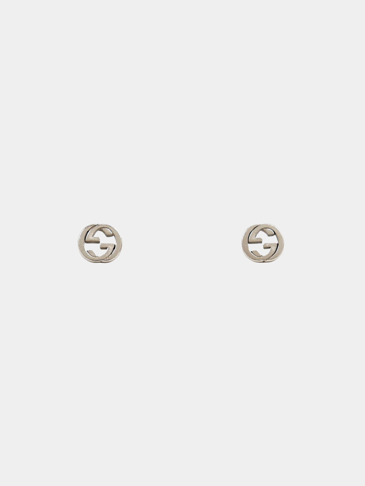 Gucci 2010s 925 Silver Interlocking G Studs