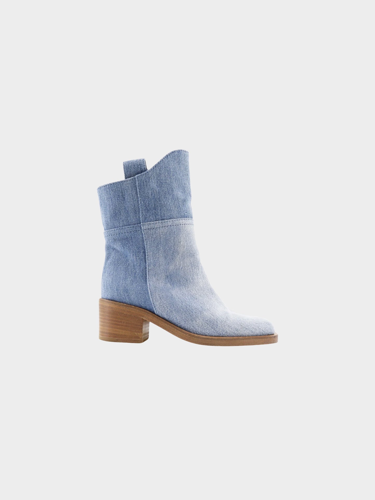 Chanel PF 2014 Runway Two-tone Denim Boots