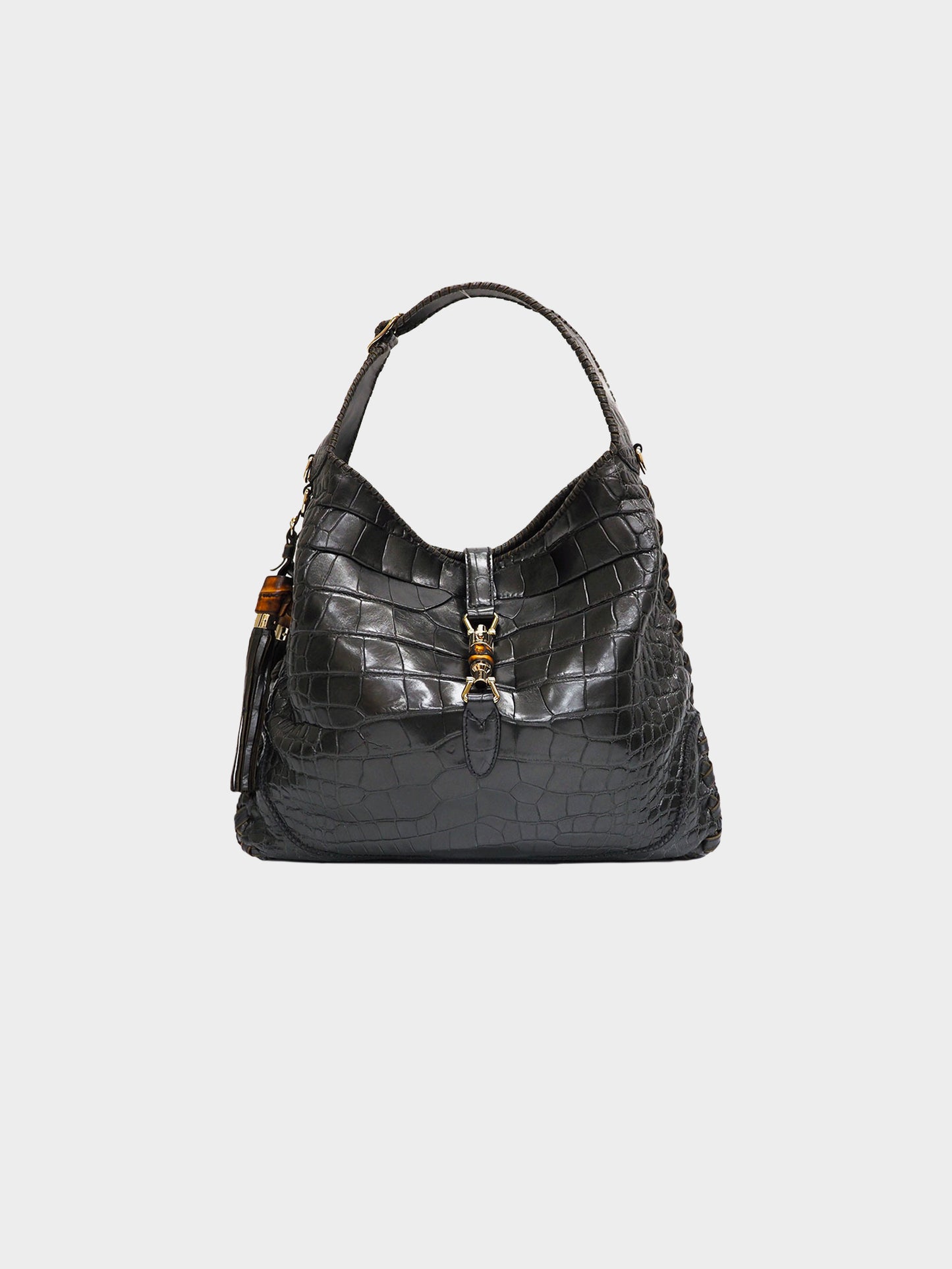 Gucci 2011 1921 Collection Black Crocodile Leather Bag