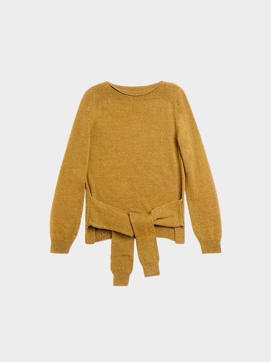 Maison Margiela MM6 AW 2021 Brown Knit Upside-Down Sweater