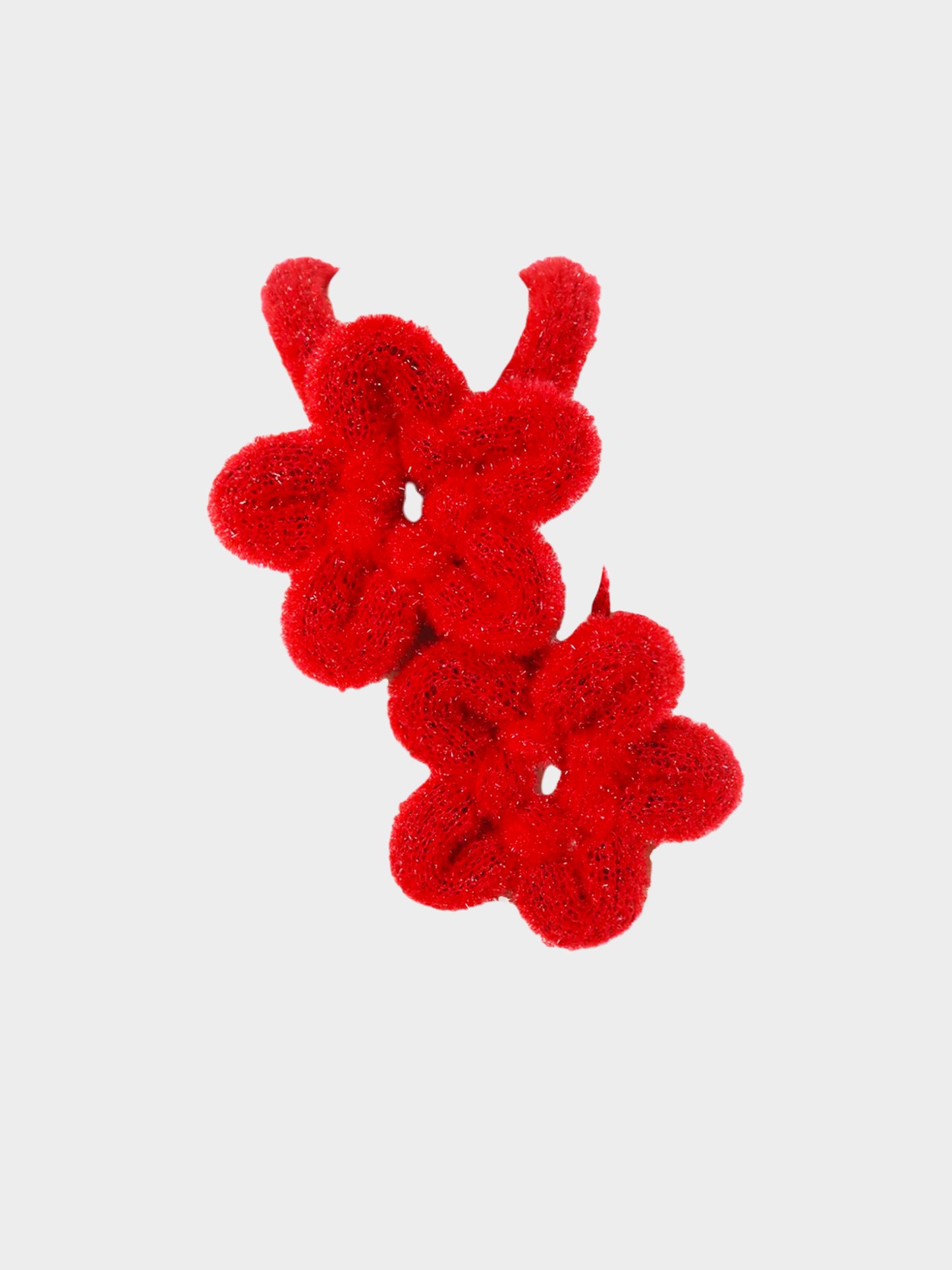 Comme des Garçons x Noir Kei Ninomiya AW 2023 Red Knitted Floral Harness