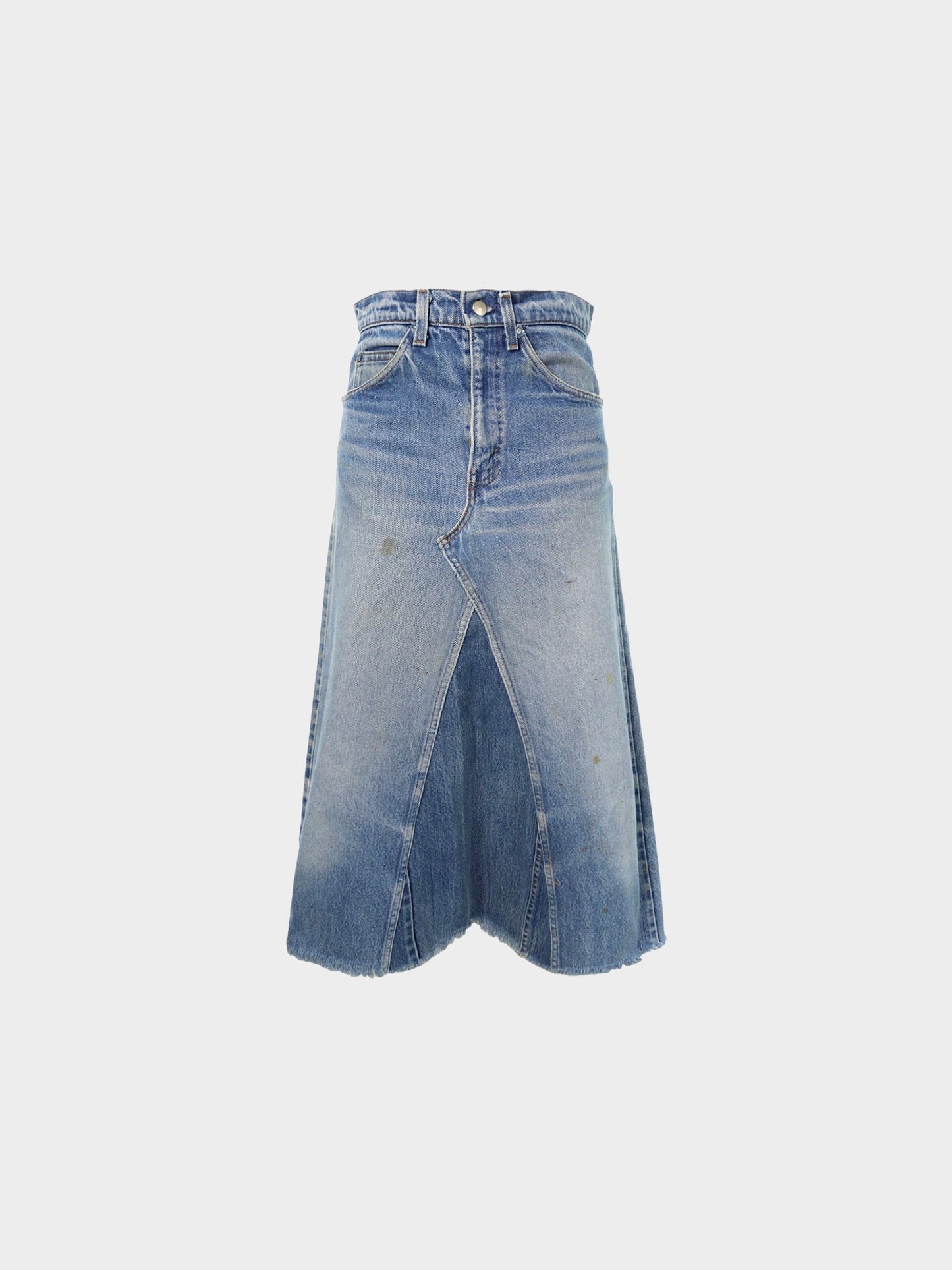 Maison Martin Margiela SS 1995 Denim Deconstructed Distressed Skirt