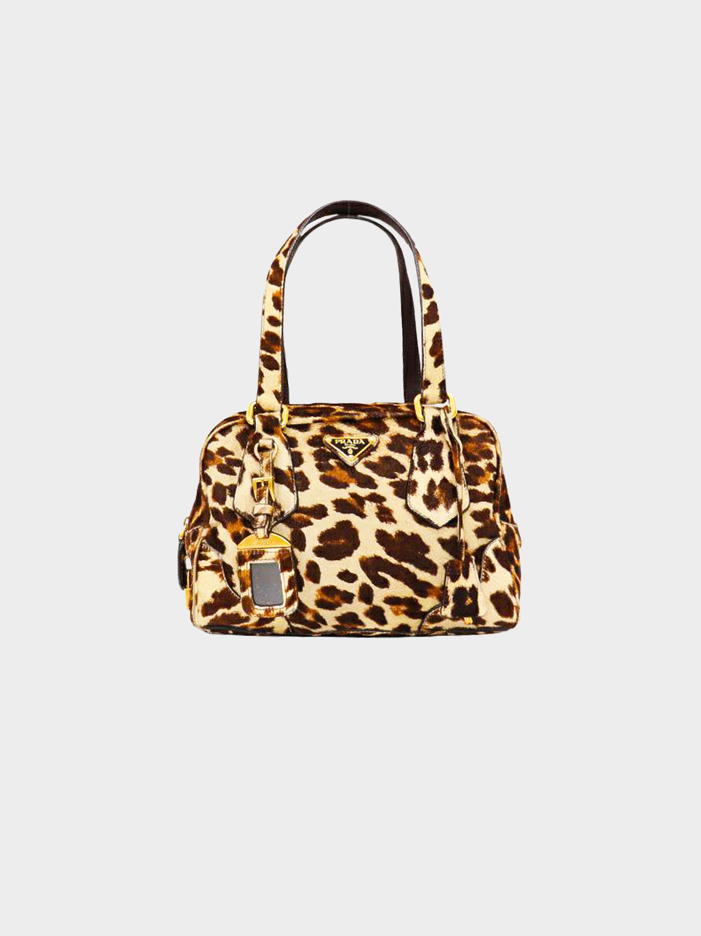 Prada 2010s Calf Hair Leopard Cavallino Handbag