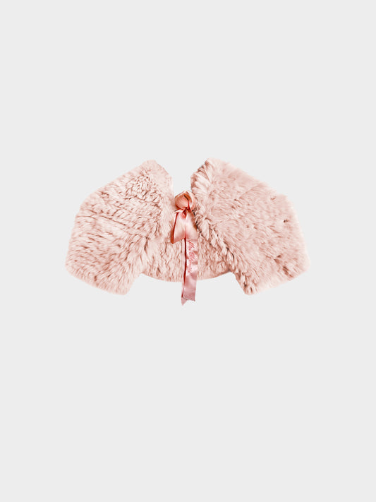 Blumarine 2000s Light Pink Faux Fur Stole