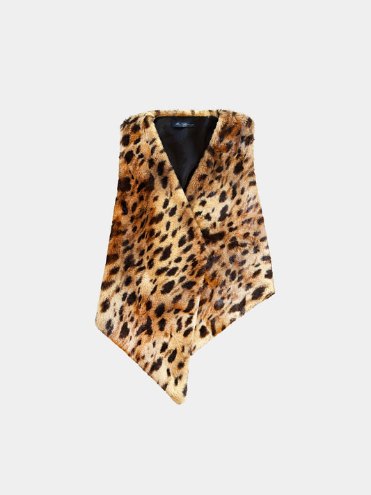 Blumarine 2000s Cheetah Faux Fur Vest