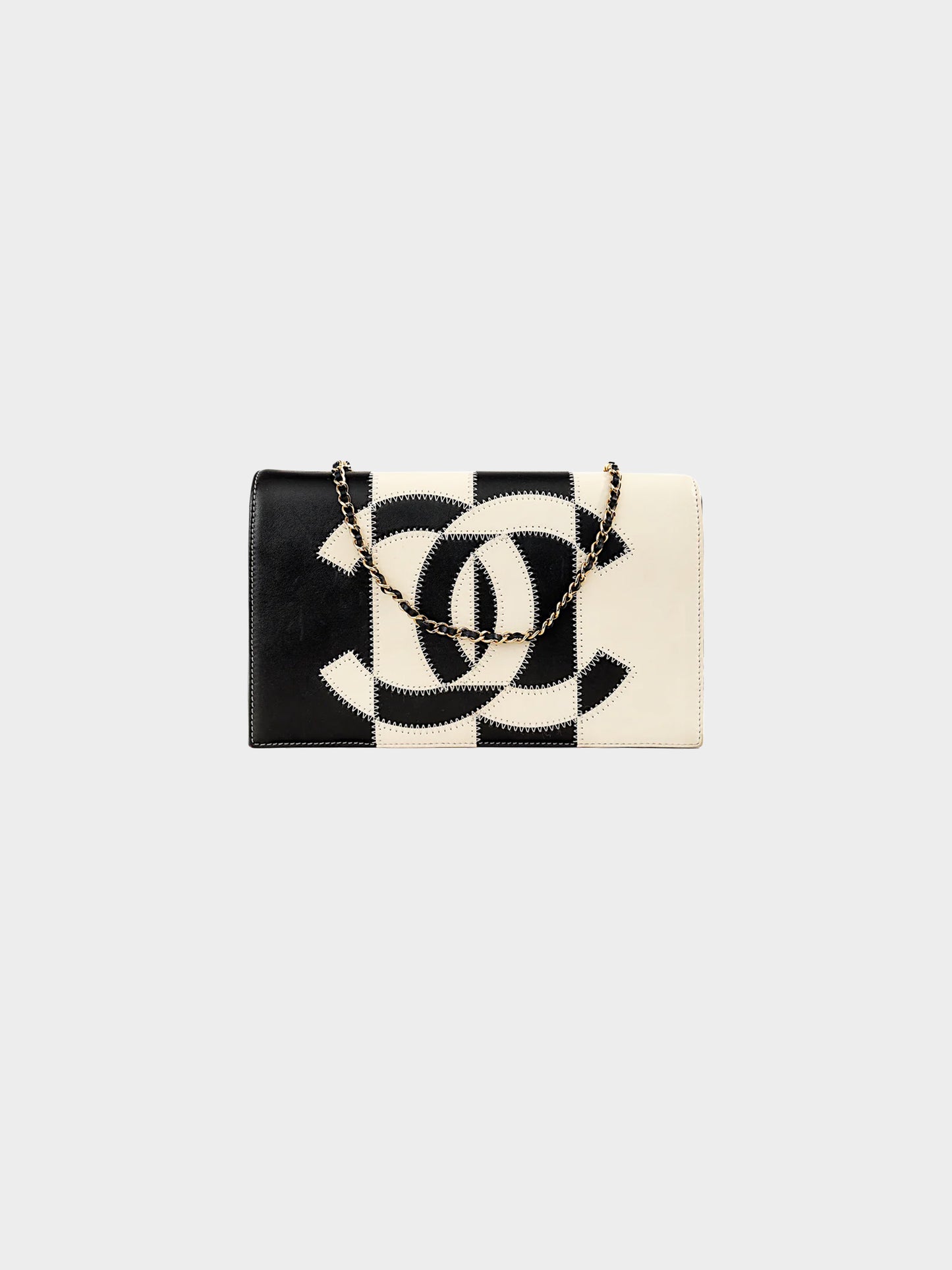 Chanel Cruise 2017 Beige and Black Leather Patchwork CC Flap Bag