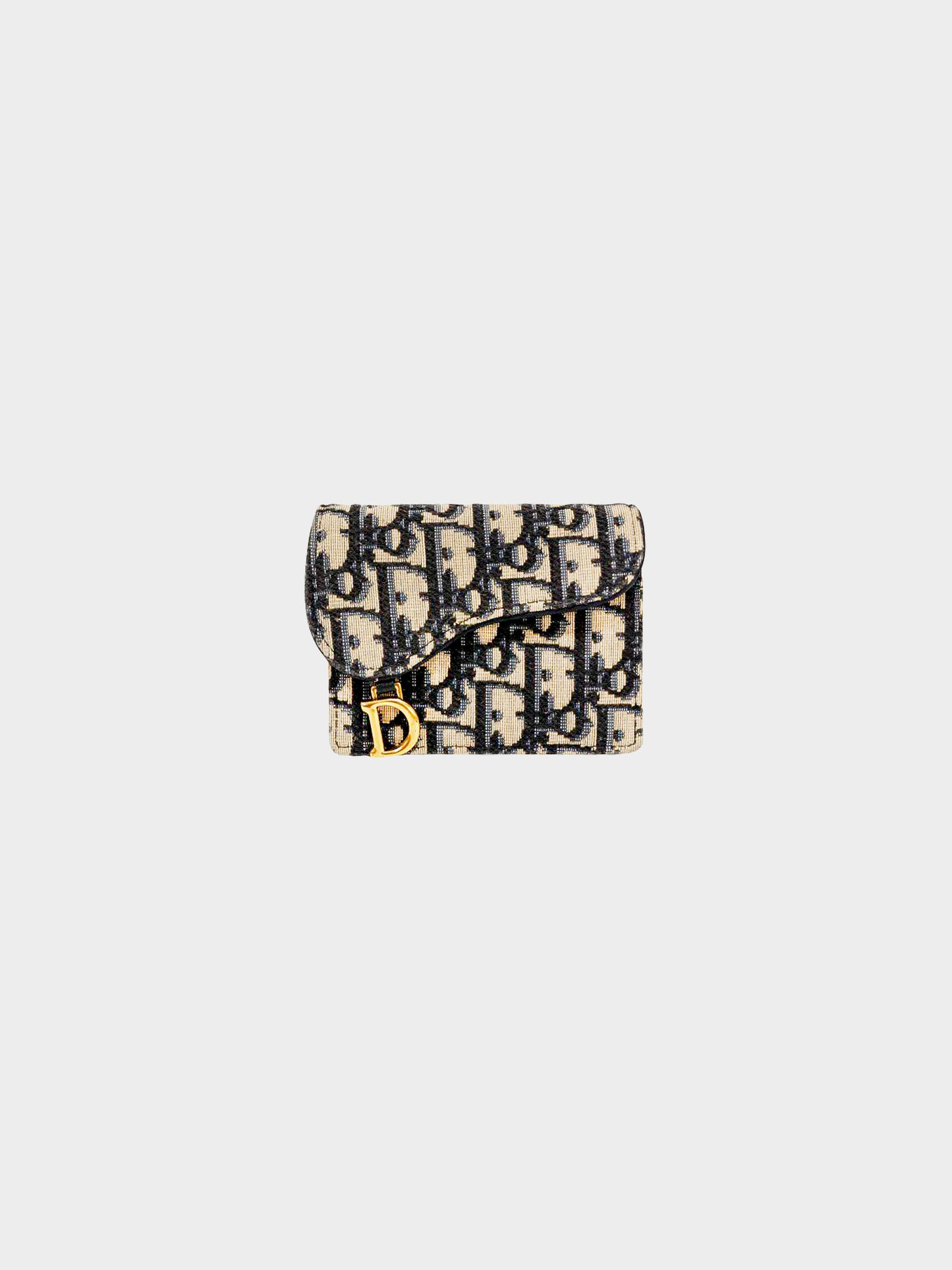 Christian Dior 2020 Oblique Canvas Saddle Card Case