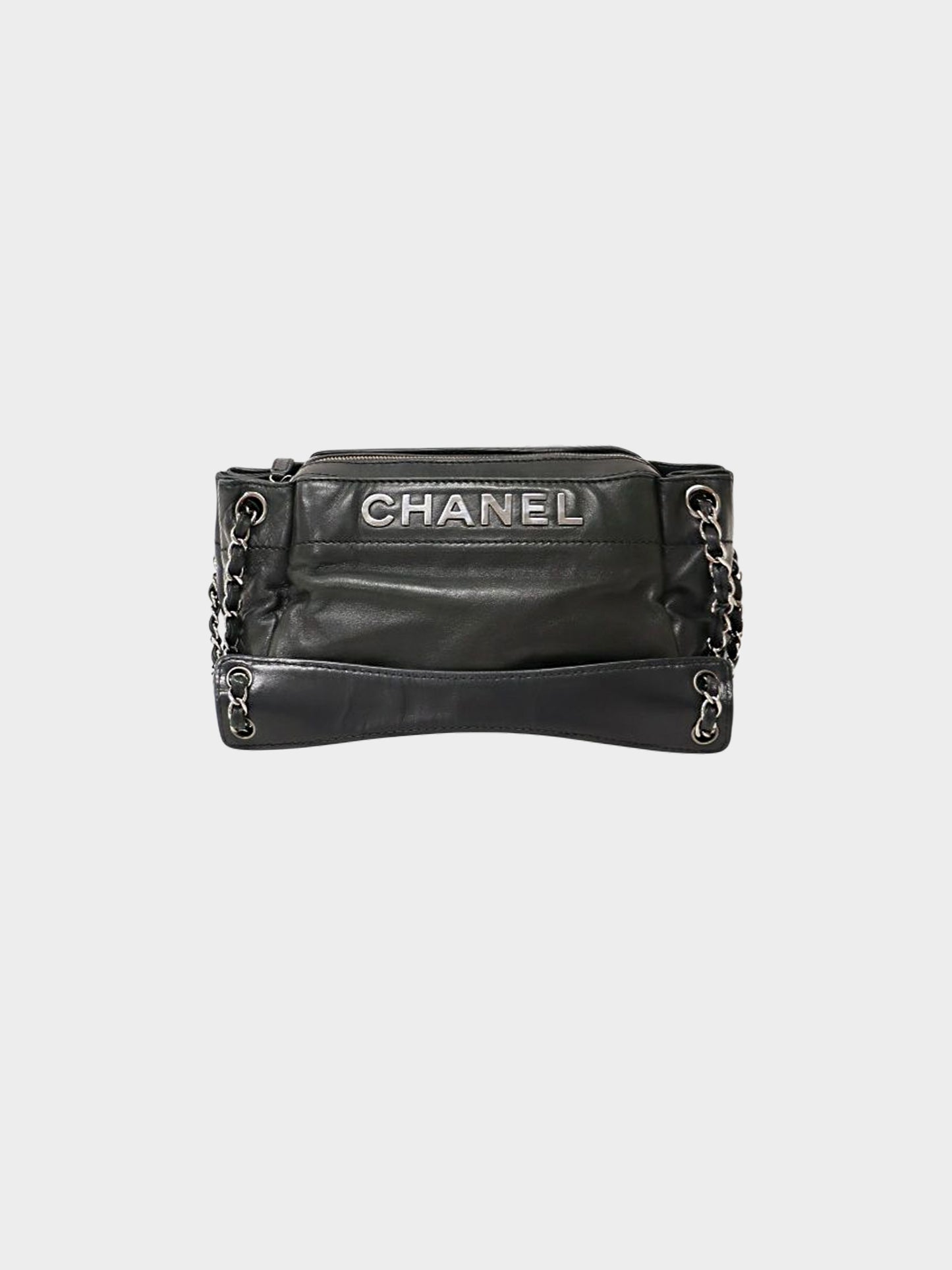 Chanel 2006 Black Lambskin Lax Accordion Bag
