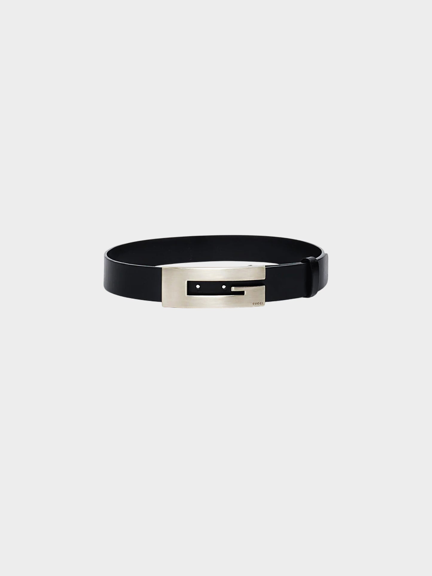 Gucci by Tom Ford 2000s Black Leather Big G Belt