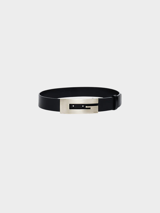 Gucci by Tom Ford 2000s Black Leather Big G Belt