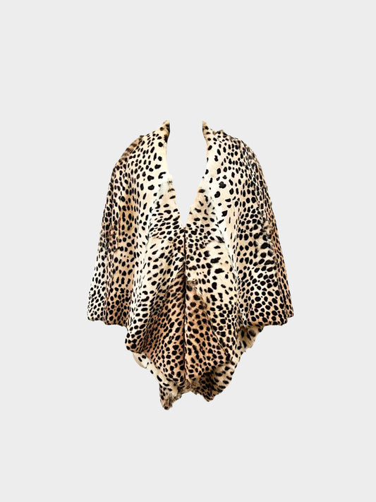 Alexander McQueen 2010 Leopard Print Fur Coat Jacket