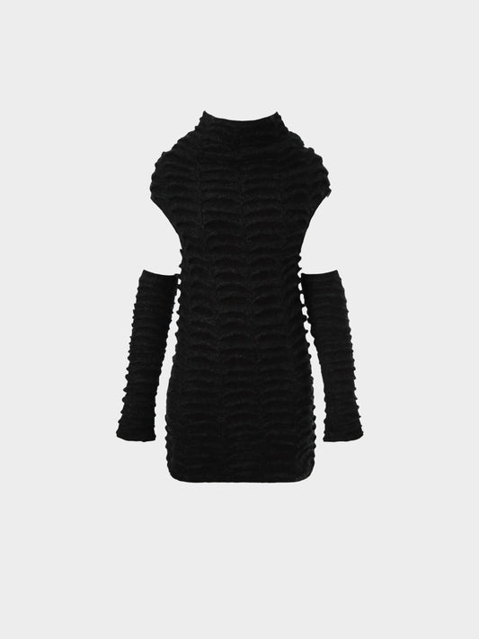 Maison Martin Margiela AW 2010 Black Mohair Blend Knit Dress and Sleeves