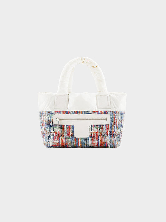 Chanel 2014 Nylon Coco Cocoon Tweed Print Tote Bag