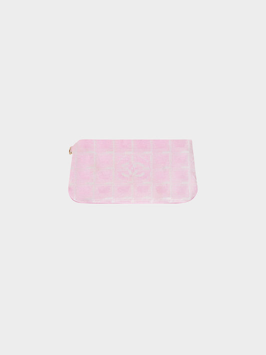 Chanel 2006-2008 Tavel Line Pink Chocolate Bar Pouch
