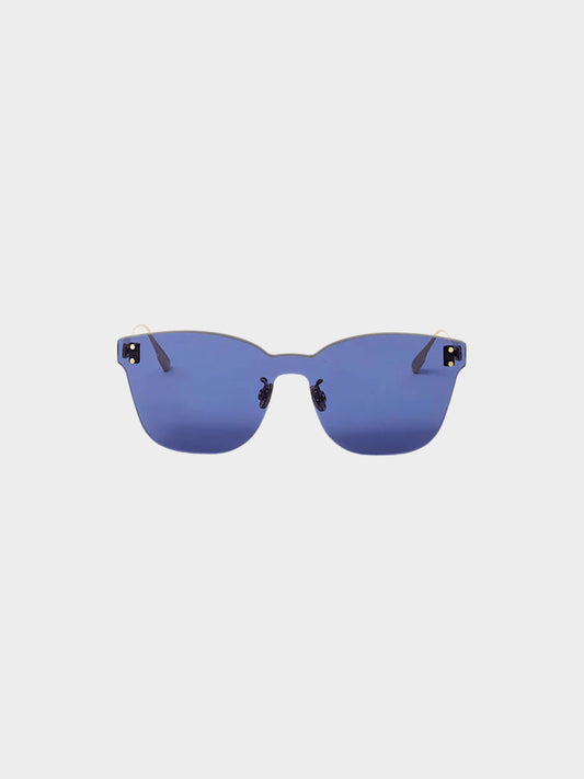 Christian Dior FW 2018 Blue Rimless Quake2 Sunglasses