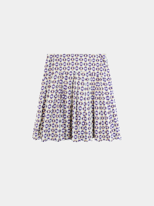 Miu Miu 2007 Geometric Print Pleated Skirt