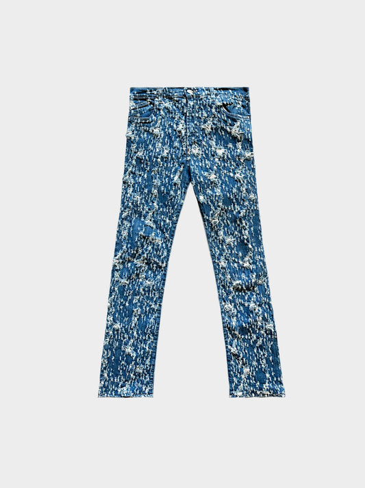Versace 2010s All-over Ripped Distressed Jeans