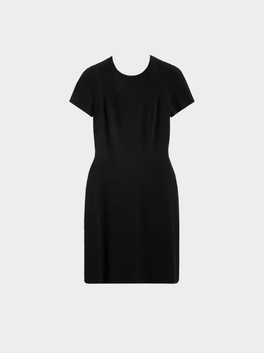 Alexander McQueen PF 2016 Black Crepe Cady Dress