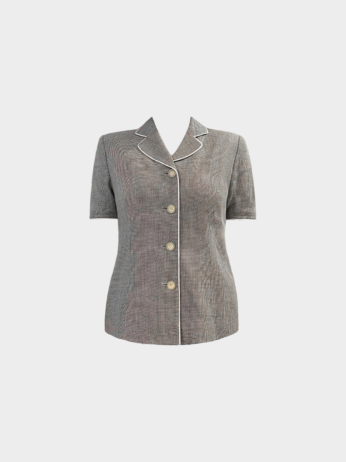 Burberry 2010s Houndstooth ShortSleeve Jacket