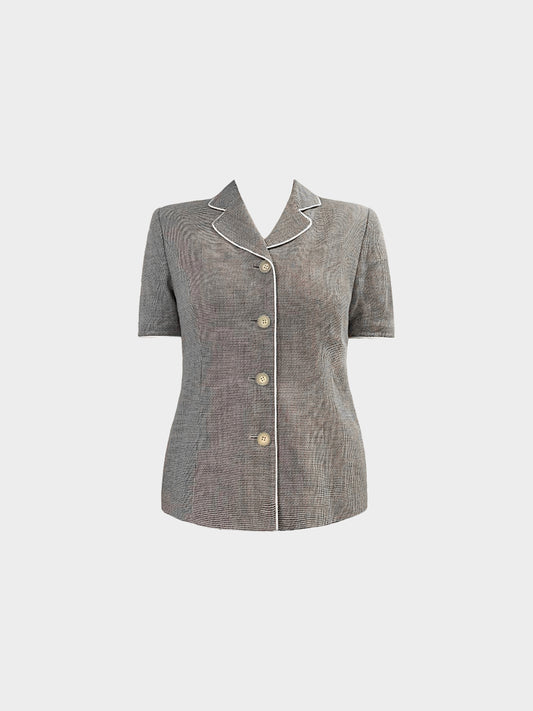 Burberry 2010s Houndstooth ShortSleeve Jacket