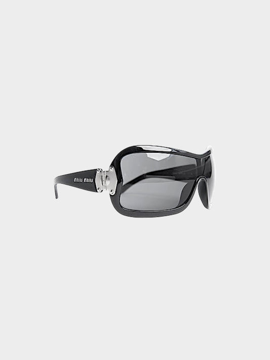 Miu Miu 2000s Shield Logo Sunglasses