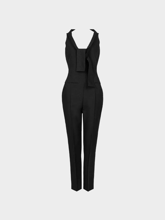 Prada FW 2000 Black Top and Pants Set