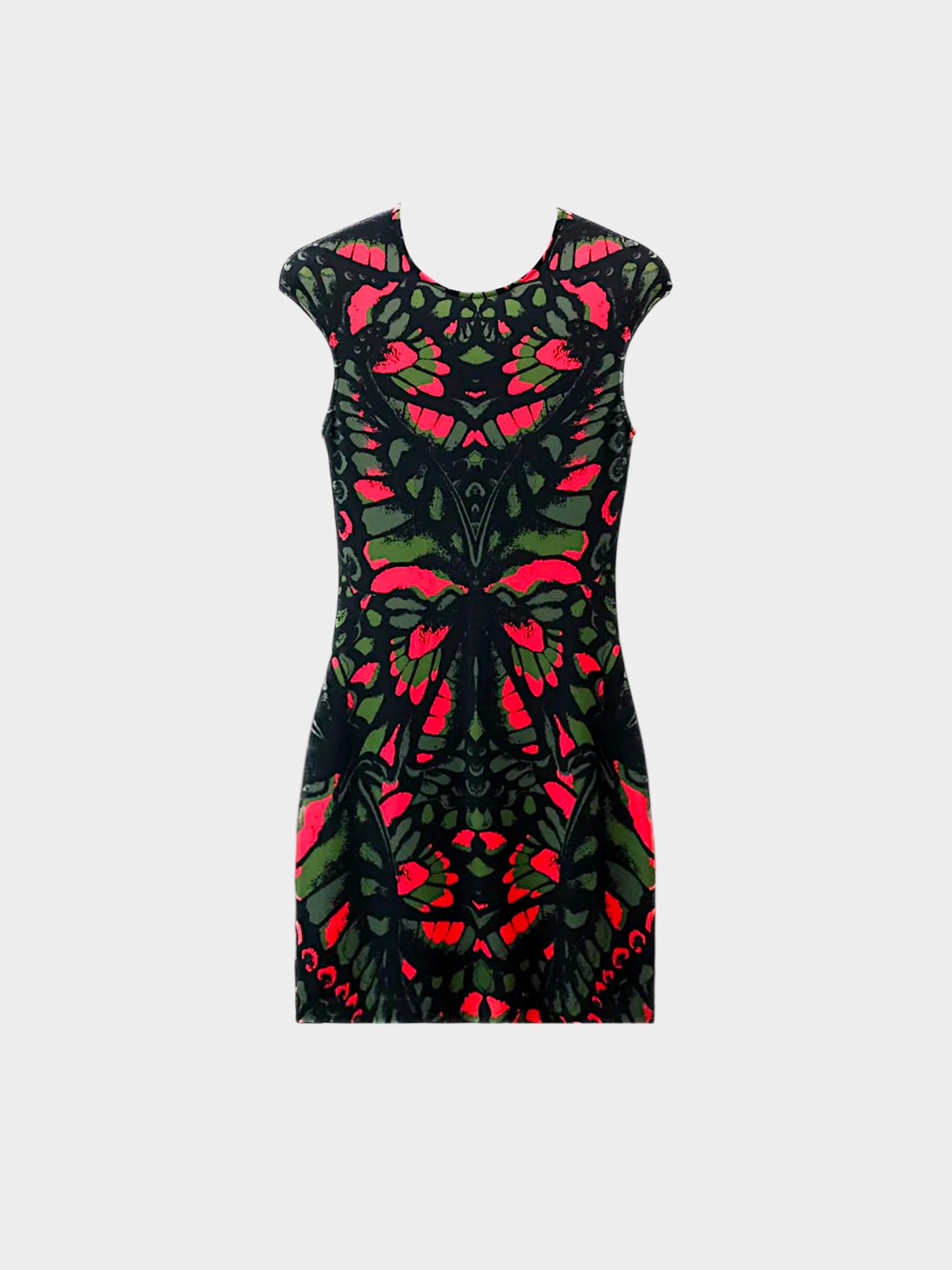 Alexander McQueen SS 2013 Stretch Jersey Butterfly Print Bodycon Dress