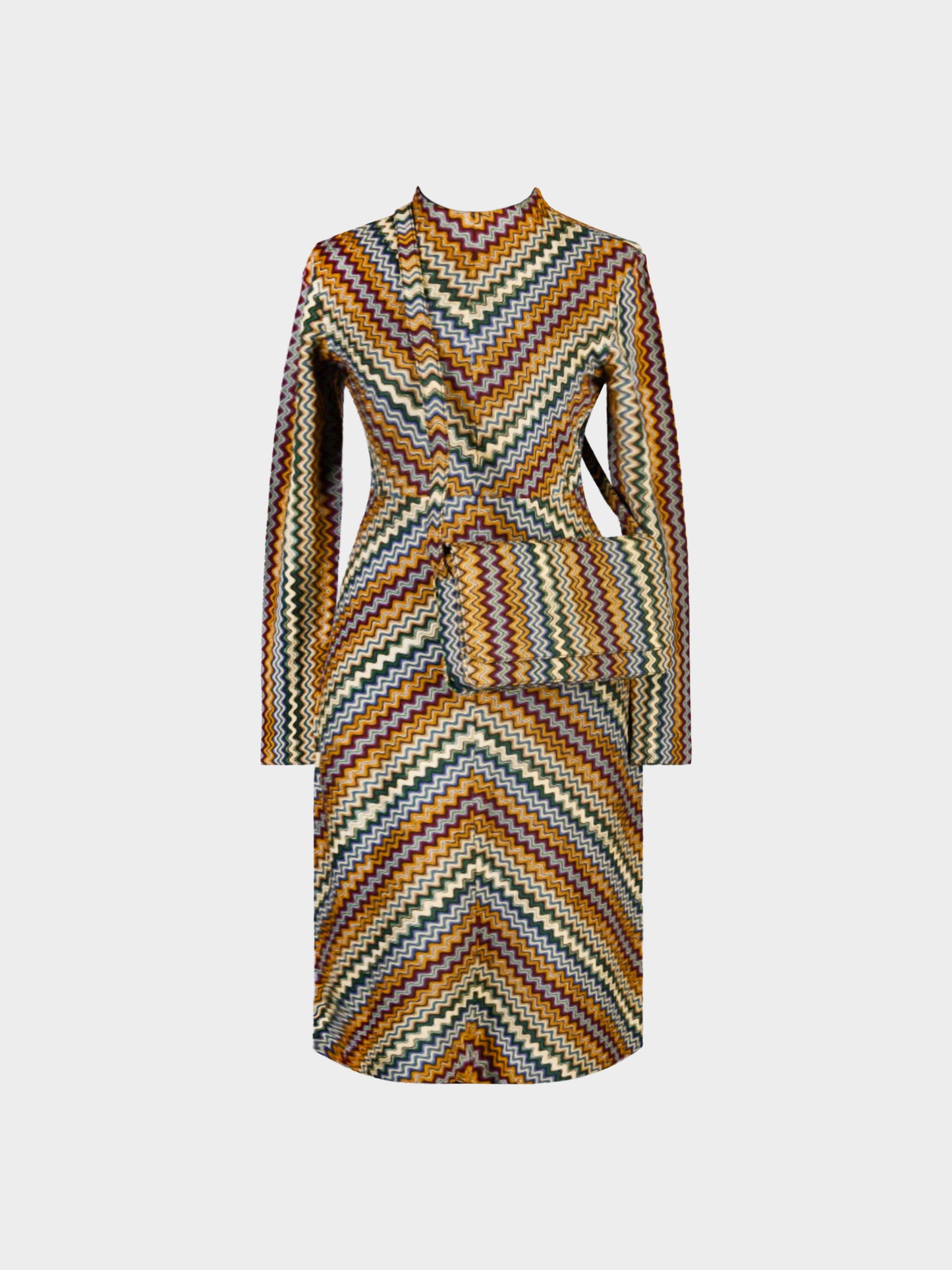 Missoni 2000s Wool Zig Zag Dress and Bag Set